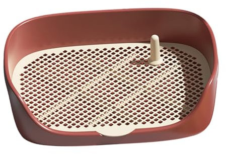 perfk Haustier-Hundetoiletten-Welpentrainings-Töpfchentablett für kleine mittelgroße Hunde im Innenbereich. Halten Sie die Pfoten trocken und den Boden, rot S