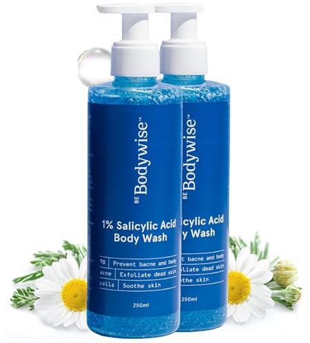 1% Salicylic Acid Body Wash 500ml | Helps to Prevent Body Acne & Cleanse Skin | Paraben and SLS Free | Pack of 2