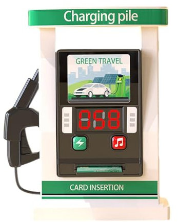 Petrol Pump Toy, 1.57 Inch Automatic Petrol Pump Toy, ABS Crafted Petrol Station Playset Toy With Sounds, Educational Learning Petrol Pump For Kids