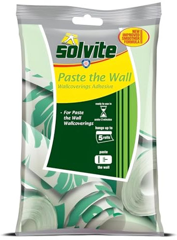 AMK® Paste the Wall 5 Roll Rolls Sachet Wallpaper Adhesive Smooth Easy Quick Mix, 358245