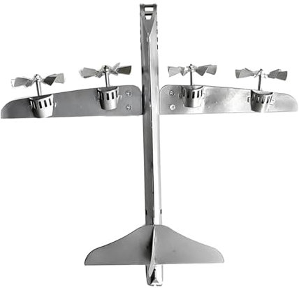 perfk Windspiel-Ornament, Flugzeug-Windmühle, Windskulptur, Windfänger für den Außenbereich, für Balkon, Hof, Garten, Hofdekoration