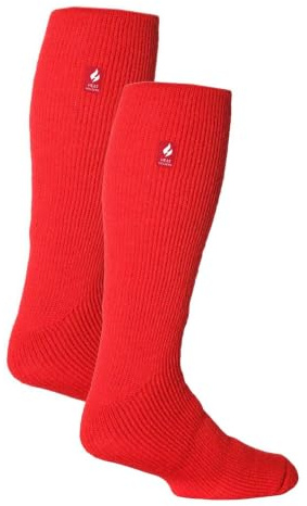HEAT HOLDERS Herren 2 Paar Thermo Kniestrümpfe Dicke Winter Warme Extra Lang Socken mit Innenfleece für Winter