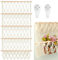 NIHUIFDPY Toy Hammock Stuffed Animals Toy Storing Net, 4-Layer Large Capacity Wall Hanging Soft Toy Organizer with 2 Hooks for Kindergarten Playroom Bedroom Corner(Beige)