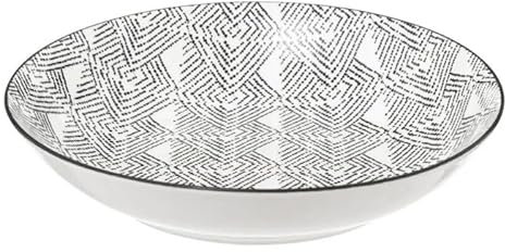 Secret de Gourmet - Lot de 6 Assiettes Creuses Bohemia Etnic 20cm Noir