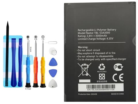 Vvuilsty TBL-53A3000 Ersatzakku für TP-LINK Neffos M7650,wiederaufladbare 0-Zyklen-Batterie kompatibel mit TP-LINK Neffos M7650 mit Reparaturwerkzeug-Kits