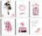 ANHUIB Fashion Women Art Print Pink High Heels Make Up Framed Wall Art Flower Perfume Positive Quote Elegant Wall Artwork For Girls Pink Canvas Wall Art Bedroom Living Room Dressing Rooms Set of 6