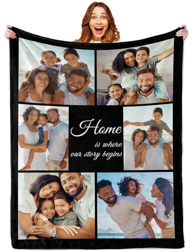 Tingwei Personalisierte Decke mit Foto und Text kuscheldecke,kuscheldeck Baby personalisiert HD-Druck,kuscheldecke mit Foto,Deck personalisiert Foto,Geschenk für Mama,Papa,Paare,Freundin,Freund