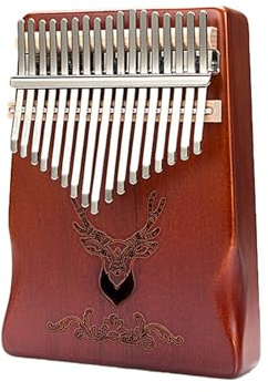 Okoume Daumenklavier, 17-Noten-Kalimba, Rundes Schallloch, Anfänger-Kalimba Fingerklaviere(Style 7)