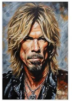 ZYGNBHL Poster mit amerikanischem Sänger Duff_McKagan (1), Aquarell-Stil, Raumdekoration, 60 x 90 cm