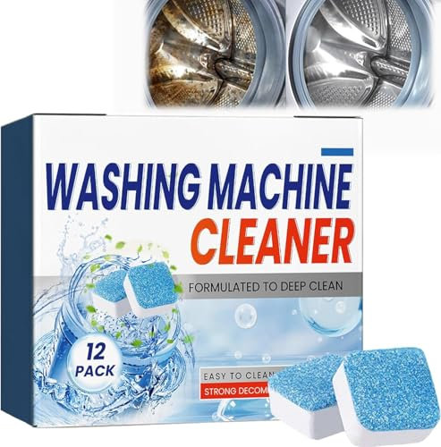 2Box Poudre nettoyante pour machine à laver, détartrant pour machine à laver – Nettoyant en profondeur et désodorisant – Élimine les odeurs et les sédiments pour nettoyer l'intérieur du tambour et du