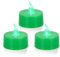 ERTYUI 24 Pack LED Tea Lights, Last 200 Hours +, for Decoration (Green Light, Green Base, 24pcs)