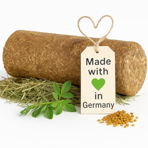 LAX Wiesen Knusperstange Light mit Heu, Stroh & Kräutern – 3,25 kg (4 Stangen) – Getreide- & melassefreier Pferdesnack – Gesundes Ergänzungsfuttermittel für Pferde