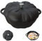 Horno holandés de calabaza de 6.3 pulgadas con tapa y asas caldero de hierro fundido para el hogar y el comedor.