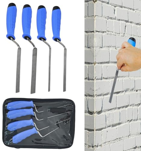 Fugenpfeller, 4-teilig Edelstahl Ziegel Legkelle Fugennagel, Ergonomische Für Kitwerk Wand Reparatur Fliesenkleber Abdichtung