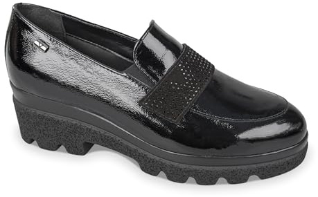 Valleverde Mocassini Donna VR100F in Vernice Nero EU 38