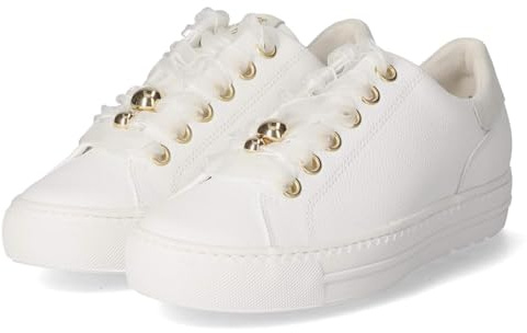 Paul Green 5546-019 Damen Sneaker Low Leder & Textil in weiß - Gr. 36