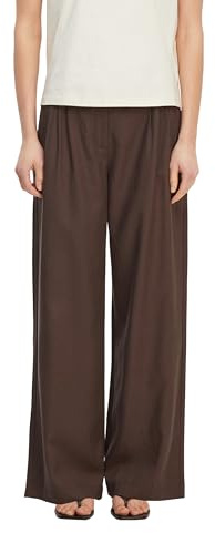 Comma Fließende Wide-Leg-Hose aus Leinenmix