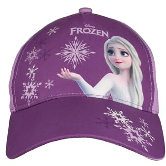 Disney Die Eiskönigin Kappe für Mädchen - ELSA Frozen Kinder Cap Basecap Baseballkappe verstellbar Lila