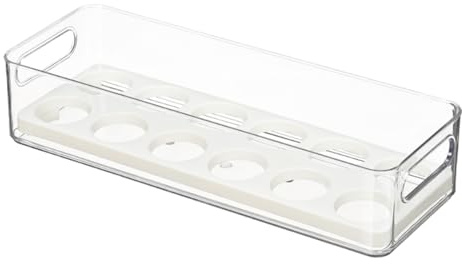 LUDHEP Huevera Para Refrigerador, Caja de huevos para 12 huevos, Soporte Hueveras Nevera de Plastico Soporte Nevera Práctico De Para Refrigerador Bandeja, Para Cocinas, Refrigeradores y Panadería