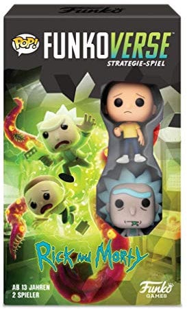 Funko Games Funkoverse - Rick and Morty 2 Packung - (German Language) - Light Strategy Board Game for Children & Adults (Ages 10+) - 2-4 Players - Vinyl-Sammelfigur - Geschenkidee