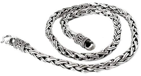 Windalf Massive Silber Halskette NORCA 40 cm Wikinger Halsschmuck Gliederkette Silberkette Handarbeit 925 Sterlingsilber