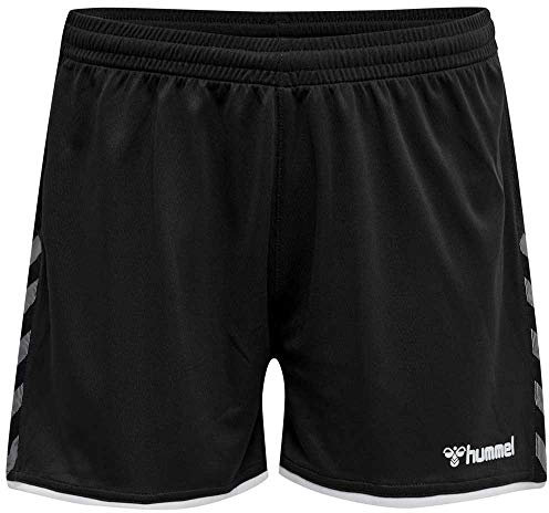 hummel Damen Hmlauthentic Poly kvinde Shorts, Black/White, XXL EU