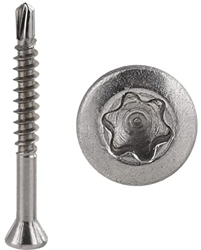 FASTON Dielenschrauben mit Linsenkopf 3,2x50 mm Edelstahl A2 V2A (100 Stück) TORX Innensechsrund kleiner Zierkopf Holzschrauben