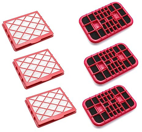 vhbw 3x filtro HEPA, 3x filtro carboni attivi compatibile con Electrolux 1 Classic, 1 Royal, D 820 aspirapolvere