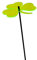 SunCatcher Ltd. Großer Sonnenfänger Kleeblatt, Deko Gartenstecker mit 75cm Schwingstab, Leuchtende Garten Geschenk Idee, Farbe:Grün