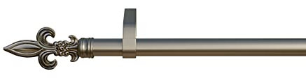 Gardinenstange Lucca 1, chrom-matt, 16mm Durchmesser, 170cm, inkl. Trägern