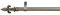 Gardinenstange Lucca 1, chrom-matt, 16mm Durchmesser, 170cm, inkl. Trägern