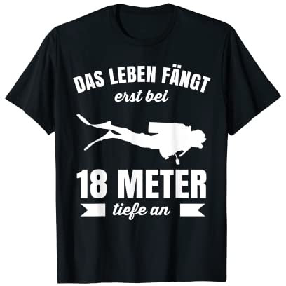 Taucher Geschenk für Herren Apnoe Schnorchel Zubehör T-Shirt