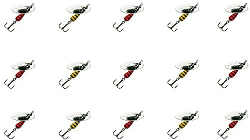 Cucchiaini Cucchiaino Pesca Trota Lago Fiume Mare Rotante Grammi 6 Vespato Kit 15 pezzi