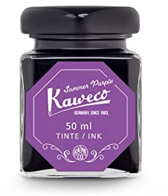 Kaweco Ink Bottle 50 ml Summer Purple I Premium Ink for Fountain Pen in Glass I with Kaweco Quality Seal I Vegan Cruelty Free Water Soluble Calligraphy Lettering Writing