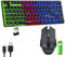Gaming Wireless TKL Keyboard Mouse Combo Rechargeable LED Backlit Tenkeyless Compact 87 Keys 6 Button for Computer Laptop PS4 PS5 Switch Compatible with Windows XP/7/8/10 iMac MacBook Xbox one X