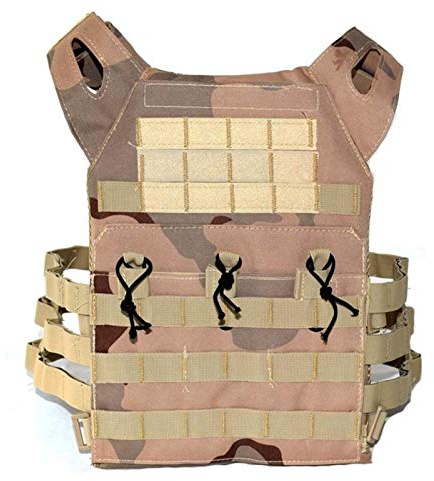 HXSZWJJ Jagd Taktische Körperschutz JPC Molle Plattenträger Weste Outdoor CS Spiel Paintball Airsoft Weste Militärische Ausrüstung (Color : Sand Camo)