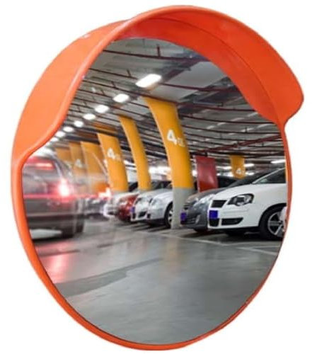 BERRY Convex Mirror - 60CM | Round Safety Mirror for Driveway | Wide Angle Visible High-Definition Convex Security Mirror with Plastic Body Perfect for Garages, Parking Lots