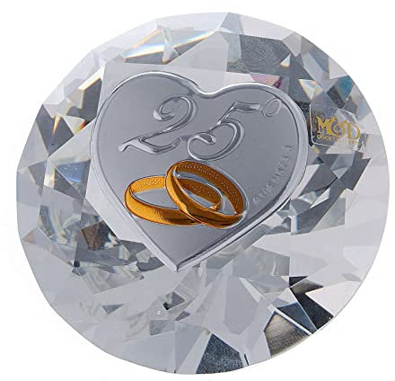 Holyart Gastgeschenke zum Hochzeitstag: Gastgeschenk Silberhochzeit in Form eines Diamanten