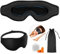 Schlafmaske für Herren Frauen 3D, einzigartige Fase,100% Licht blockierende Augenmaske Schwarz, Verstellbarem Riemen,Bequem Schlafbrille Nachtmaske Reisen Nickerchen Schlafmaske Wimpernverlängerung