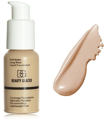 Base de maquillaje líquida mate de cobertura total, base de maquillaje de control de aceite sin defectos, base de maquillaje líquida mate impermeable de larga duración 30ml (#102 Desnudo)