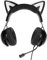 Gaming-Headset, 8 Farblicht, 3 Soundmodi, Cat-Ear-Kopfhörer, 3,5-mm-Sound, Abnehmbares Cat-Ear-Headset, Mikrofon mit Geräuschunterdrückung, USB-PC-Gaming-Kopfhörer, Schwarz für PC, Mädchen, Frauen