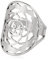 KKJOY OM Yoga Symbole Ring Edelstahl durchbrochene Lotusblume Verstellbare offene Finger Ringe Modeschmuck Geschenk für Frauen Männer