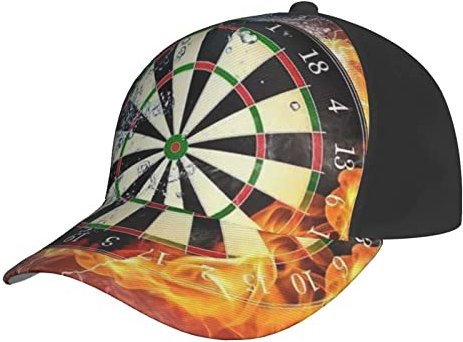 Aseelo Tropische Blume und Corgi-Baseballkappen, Unisex, verstellbar, Trucker-Hut, klassisch, lässig, Sportmütze für Männer und Frauen, Dartscheibe, One size