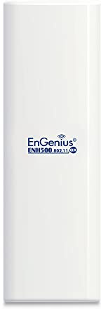 EnGenius ENH500-AX 5GHz Wi-Fi 6 (802.11ax) 2x2 Outdoor Wireless Bridge, up to 1,200 Mbps, high 26 dBm Transmit Power, IP55-rated Weatherproof & dustproof housing