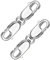 ALEXCRAFT 2 Stück Kettenverschluss Silber 925 Schmuck Verschluss Für Armband Ketten Halsketten Silber DIY Schmuckherstellung