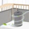 WYSWYG® Baby Nestchen Bettumrandung Babybett Umrandungen 70x140 cm Kinderbett - Hochwertiges Mesh Atmungsaktives Beistellbett - Gitterschutz Crib Schutz vor Einklemmen - Grau