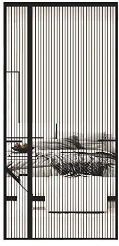 Timisea Magnetic Fly Screen Door, 97 * 210cm Patio Curtain Insect Mesh, Door Mesh Insect Screen, Magnetic Screen Door Curtain for Balcony Doors, Bedrooms, Kitchens, Keep Bugs Out Let Fresh Air in