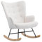 Vente-unique - Fauteuil à Bascule en Tissu chiné Beige ELMINA II - Scandinave