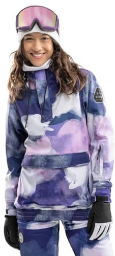 SIROKO - Snowboardjacke mit Kängurutasche für Damen W3-W Cloudmont - S - Mehrfarbig