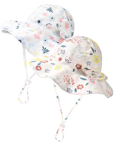 FURTALK Baby Mädchen Baumwolle Bowknot UPF 50+ Sonnenhut Kleinkind Kinder Eimer Hut